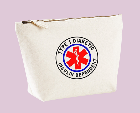 Diabetes Canvas Accessory Bag - Insulin dependant logo