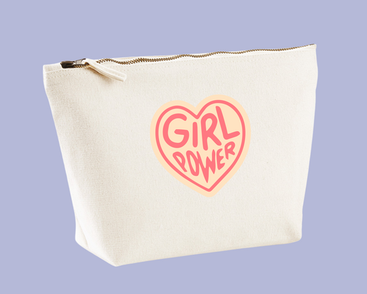 Canvas Accessory Bags -Girl Power Heart