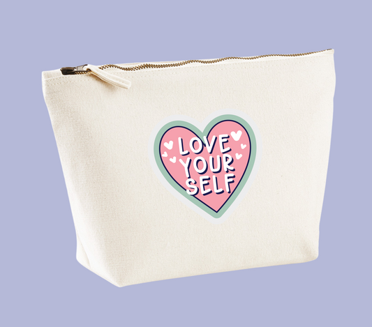 Canvas Accessory Bags - Love yourself