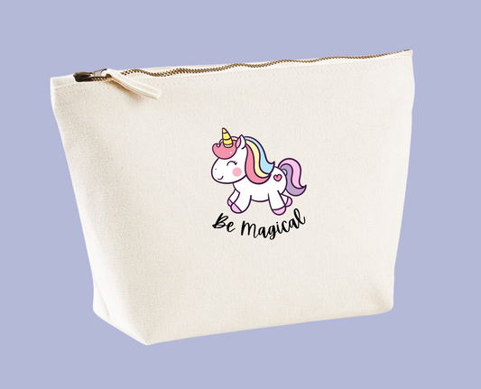 Canvas Accessory Bags - Be magical unicorn