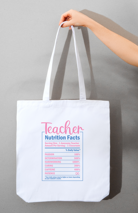 Teacher Tote - Nutritional Facts